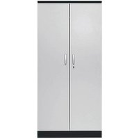 Gürkan Stahlschrank 100129 tiefschwarz, lichtgrau 92,0 x 42,0 x 195,0 cm, aufgebaut von Gürkan