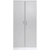 Gürkan Stahlschrank 100117 verkehrsweiß, lichtgrau 92,0 x 42,0 x 195,0 cm, aufgebaut von Gürkan