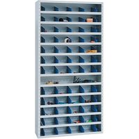 Gürkan Stahlschrank 110666 lichtgrau, blau 100,0 x 40,0 x 198,0 cm, aufgebaut von Gürkan