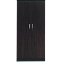 Gürkan Stahlschrank 100126 tiefschwarz, wenge 92,0 x 42,0 x 195,0 cm, aufgebaut von Gürkan