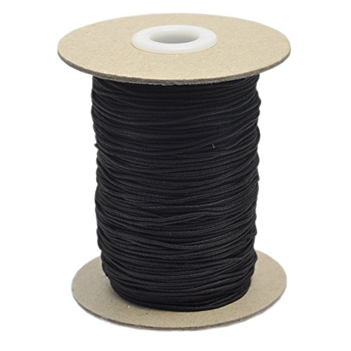 Elastischer Stoff, 1 mm, 100 m, Schwarz von Gütermann