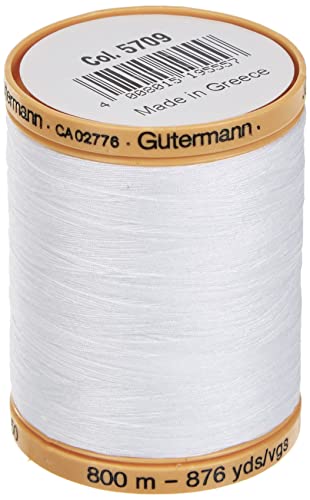 Gütermann 876 YD Natürliche Baumwolle Gewinde Feststoffe, weiß von Gütermann