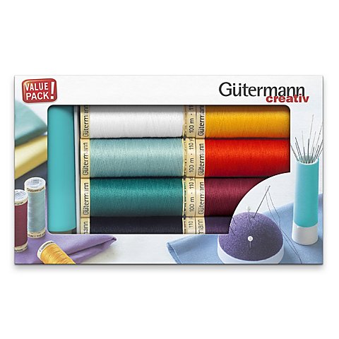 Gütermann Nähgarn-Set mit Nadeltwister und Nadeln von Gütermann