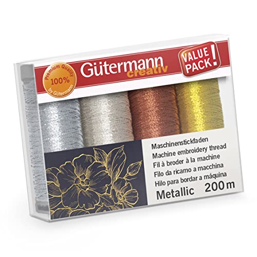 Gütermann creativ 734485-1 Stickfaden-Set, Polyester, Mehrfarbig, 78 x 57 x 20 mm von Gütermann