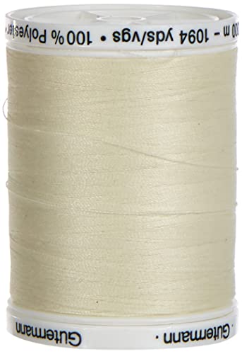 Gutermann 0001 Polyester-Nähgarn, 1000 m, Elfenbeinfarben, 5.5 x 4 x 4 cm von Gütermann