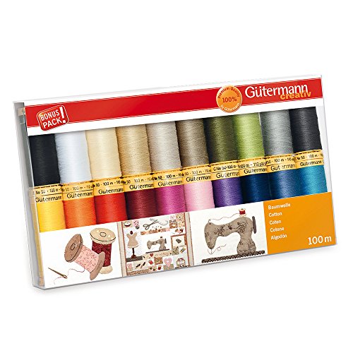 Gutermann 20 x 100 m Baumwollgarn-Set. von Gütermann