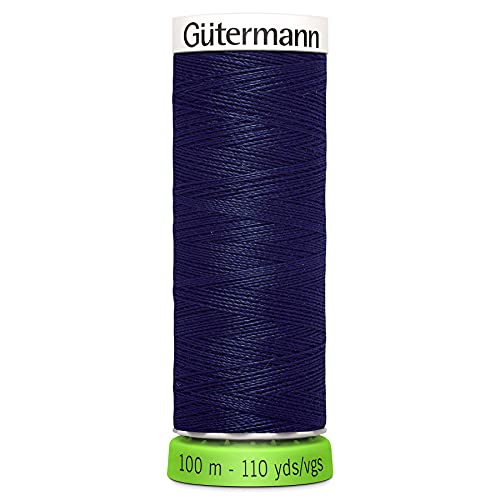 Gütermann 723860 310 Nähgarn, recyceltes Polyester, 100 m, Marineblau, OSFA von Gütermann