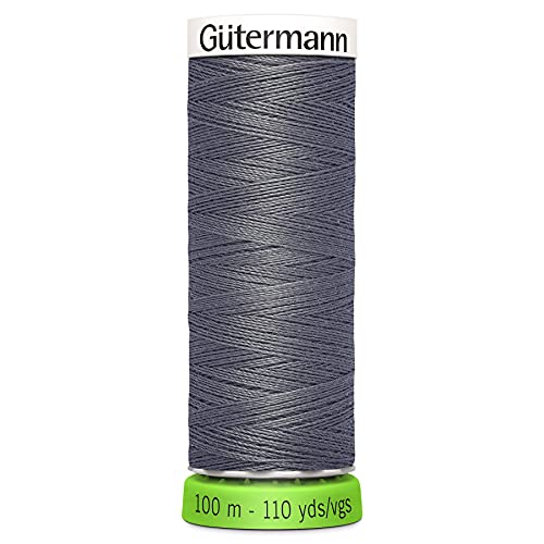 Gutermann recyceltem Polyester Gewinde, 110 YD, Schiene grau von Gütermann