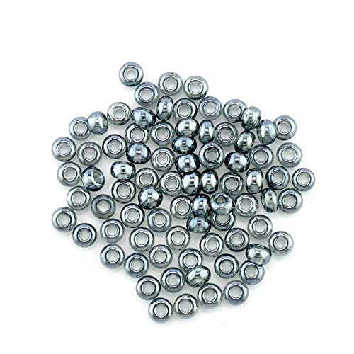 Perlen Rocailles waschbar 11/0 2,1 mm Röhrchen 12 g Fb 2525 grau von Gütermann