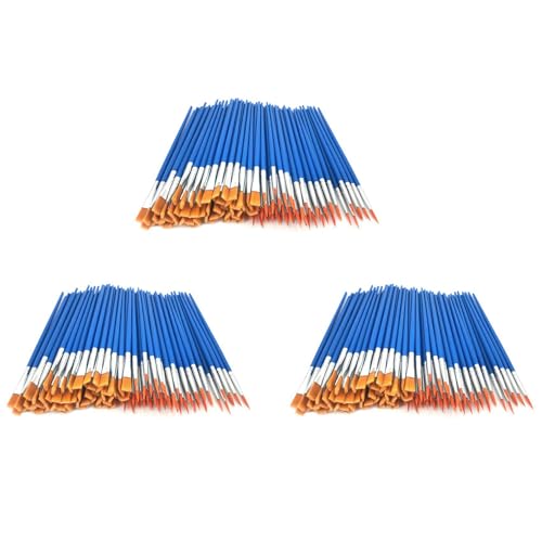 Guihydur 360 StüCk Flaches und Rundes Pinsel Malerei Set, Spitze Flache Nylon Haar Pinsel für Acryl ÖL Aquarell Malerei von Guihydur