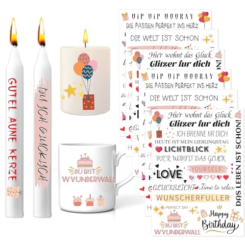 Guittly 6 Stück Kerzentattoos Weihnachten, Kerzenfolien Weihnachten, Wasserschiebefolie Kerzen, Kerzentatoo Weihnachten, Transferfolie Kerzen für Kerze Tasse DIY Geschenk, Kerzen Dekorieren (Style-1) von Guittly