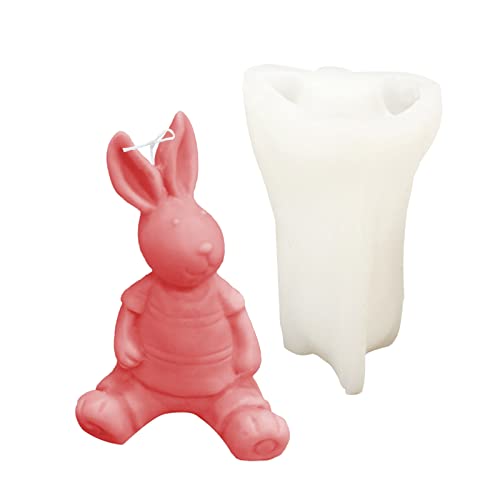 3D Ostern Kerzenform Osterhase Silikonform Gießform Kaninchen Osterhase Kerzenformen Silikonform für Kerzenherstellung Seifenform Ostern Schokolade Tortendeko von Gukasxi