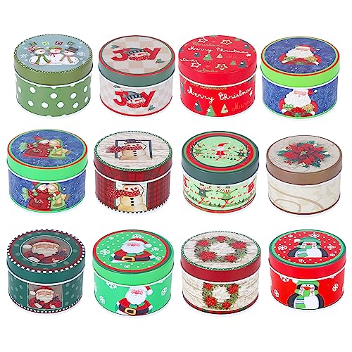 Gukasxi 12 Stück Weihnachtskerze DIY Kerzen Set kerzengläser 9.5Oz selber Machen ​kerzendosen leer mit Deckel, kerzenherstellung zubehör für Duftkerze Candle Making kit Aufbewahrungsbox aus Metall von Gukasxi