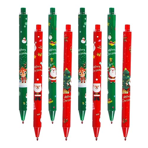 Gukasxi 24 Stück Weihnachts Kugelschreiber 0.5mm Druckkugelschreiber, Weihnachts Schreibender Kugelschreiber für Studenten Kinder Weihnachten Party Geschenke Bag Fillers von Gukasxi