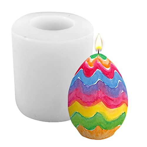 Ostern Silikonform 3D Ostereier Silikonform Kerze Ei Kerzenform Seifenform Backform Gießformen Silikon Osterei Silikonform für Kerzenherstellung Tortendeko Seife Schokolade von Gukasxi