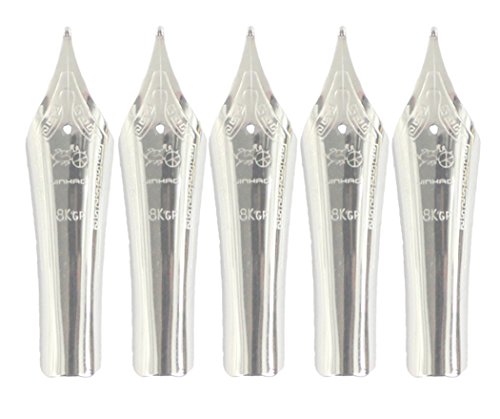 Gullor 5PCS Füllfederhalter Nibs passen Jinhao 159/450/750, Silber, mittlere Spitze von Gullor