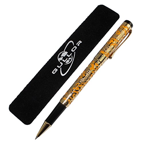 Gullor Erweiterte Kugelschreiber Jinhao 5000 orange und gold Dragon Year mit Geschenk-Kasten von Gullor