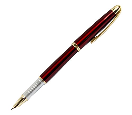 Gullor Executive Füllfederhalter Jinhao 606 mit goldenen Clip feine Spitze - rot von Gullor