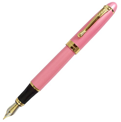 Gullor Jinhao X450 Füllfederhalter, Goldbesatz, mittlere Spitze, rosa von Gullor