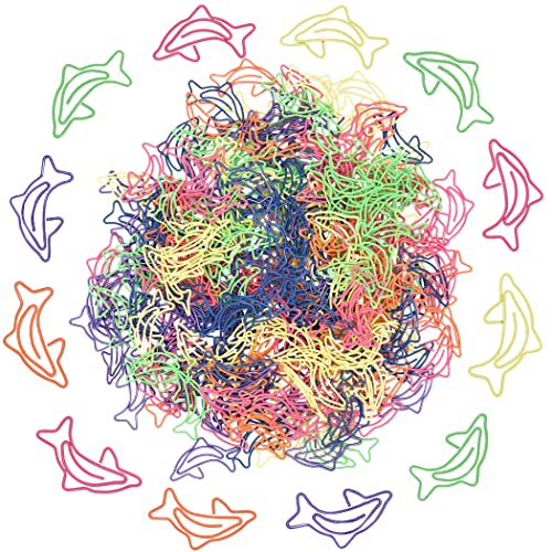 Gullor Niedliche Büroklammern, Haifisch-Form, Büroklammern, Memo-Clips, geformte Lesezeichen, 100 Stück von Gullor