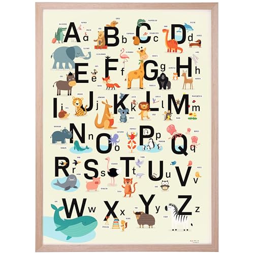 Gumpie® ABC Poster für Kinder ohne rahmen Made in Germany | Kinderleicht schreiben lernen | Buchstaben schreiben lernen | Tafel Kinder | Kinderzimmer Deko | Poster Kinderzimmer von Gumpie