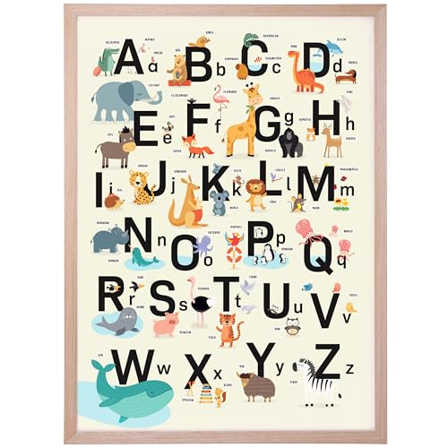 Gumpie® ABC Poster für Kinder ohne rahmen Made in Germany | Kinderleicht schreiben lernen | Buchstaben schreiben lernen | Tafel Kinder | Kinderzimmer Deko | Poster Kinderzimmer von Gumpie