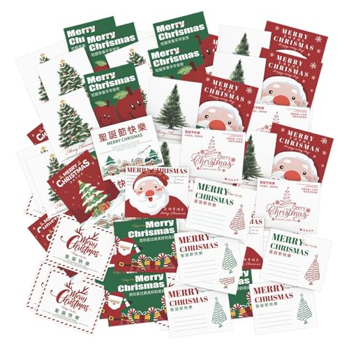 Christmas Greeting Cards, Merry Christmas Cards, Assorted Holiday Cards with Envelopes, 60 Assorted Card, Sending New Year Wishes, Christmas Cards with Festive Designs for Family and Friends von Gungtj