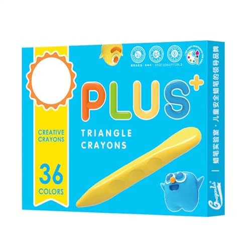 Gungtj Children's Crayons, Washable School Coloring, Easy Grip Triangular, Vibrant Beeswax, Unbreakable Design 1.57x8.27x10.63 Inches for Kids' Birthdays and Holidays von Gungtj