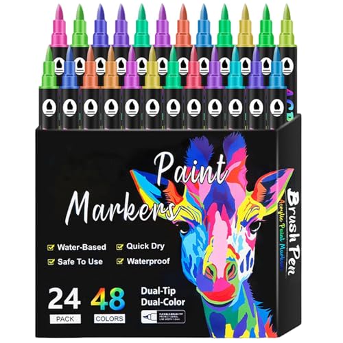 Gungtj Doppelseitiger Marker, Journaling-Marker, Kunstmarker, Stifte, Zeichenstifte für Kinder, Malmarker für Erwachsene, Skizziermarker, Zeichenmarker für Künstler, Malmarker für Kinder von Gungtj