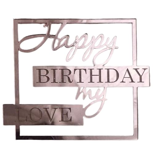 Gungtj Geburtstagstortenaufsatz | My Love Birthday Kuchen Dekoration Zubehör | My Love Birthday Kuchen Dekoration Liebhaber Geburtstag Kuchen Topper Acryl Cake Topper von Gungtj