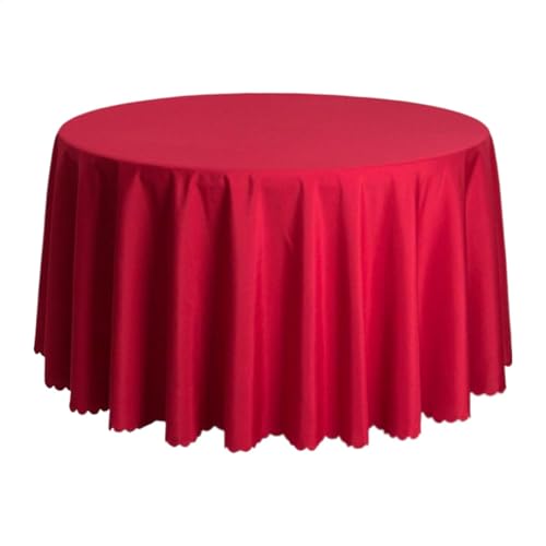 Gungtj Tischdecke, rund, 160 cm, Polyester-Leinen, Küchenzubehör, schmutzabweisend, Buffet-Tischdekoration, perfekt für Hochzeitsempfang, Partyveranstaltungen von Gungtj