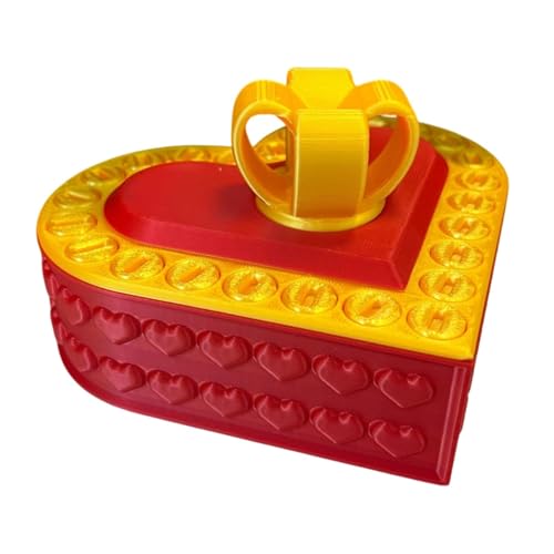 Heart Shaped Box, 3D Printed Prank Puzzle Box, Valentine's Day Puzzle Box, Funny Fidget Box,Valentine Heart Box, Novelty Heart Box, Valentine’s Day Gift Box, Prank Puzzle Box for, von Gungtj