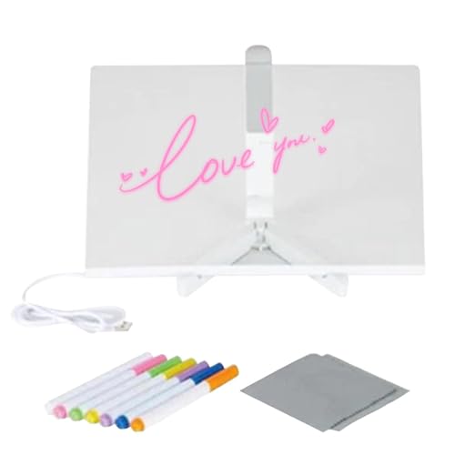 LED-Zeichenbrett, beleuchtetes Nachrichtenbrett, löschbares Memoboard, beleuchtete Schreibtafel, wiederbeschreibbares Zeichnen, kreatives Nachrichtenbrett, tragbares Zeichenbrett, Stand-Up-Memoboard, von Gungtj