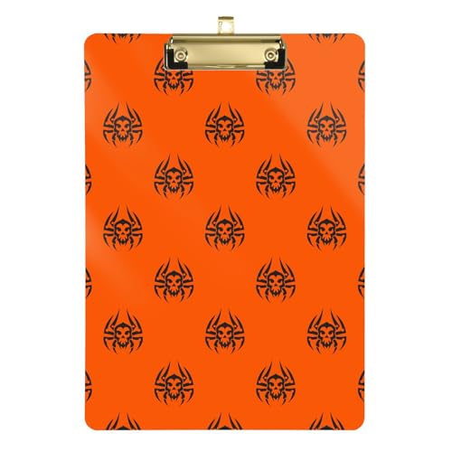 Bulk Clipboards Happy Halloween Orange A4 Papier Blatt Nursing Edition Klemmbrett für das erste Jahr Lehrer Must Haves 30,5 x 22,9 cm mit Metallclip von GuoChe