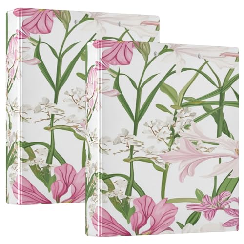 Drei-Ring-Ordner 1 und 1/2 Zoll Guernsey Nerine Sarniensis Beauty Summer Flowers_88295_2 mit Klemmbrett, Schulbedarf, Hardcover, 1 Packung von GuoChe