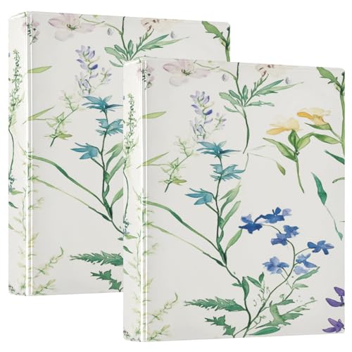 Drei-Ringbuch 3,5 cm Nova Scotia Mayflower Beauty Sommerblumen mit Tascheneinband, Ordner für Schule, Hardcover, 1 Packung von GuoChe