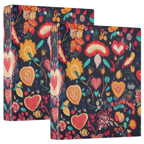 Love Red Love Valentine's Day, 3-Ring-Notizbuch, Ordner mit Klemmbrett, 1/2 Packung Ordner, sortierte Ordner, Hardcover von GuoChe