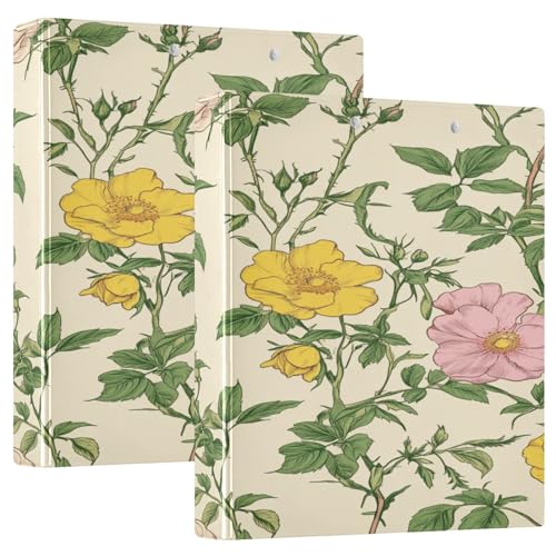 Ringbuch mit drei Ringen, 3,8 cm, USA-Rose, Schönheit, Sommerblumen, mit Klemmbrett für Briefgröße (27,9 x 21,6 cm), Hardcover, 1 Packung von GuoChe