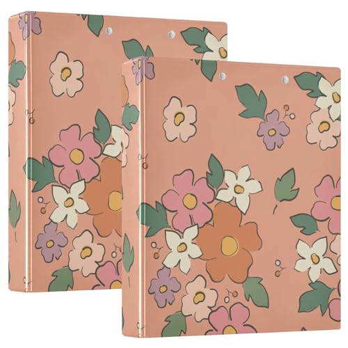 Ringbuch mit drei Ringen, rustikale Blumen, Herbst, mit Taschen, für Briefgröße (27,9 x 21,6 cm), Hardcover, 1 Packung von GuoChe