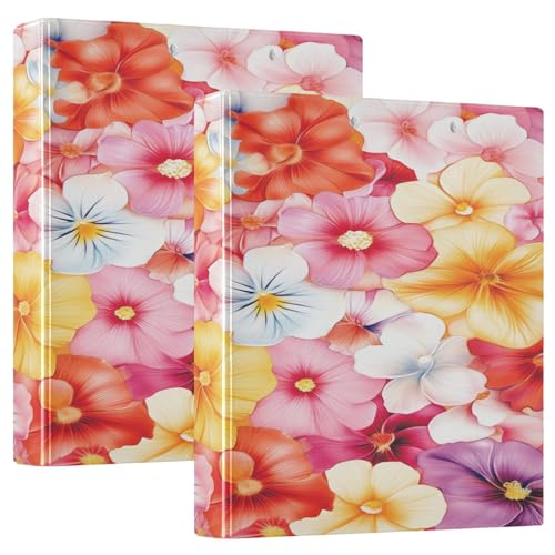 Runde Ringbücher 3,8 cm Fiji Tagimaucia Beauty Sommerblumen mit Klemmbrett, Ordner für Schule, Hardcover, 1 Packung von GuoChe