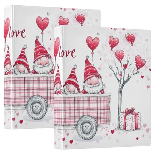 Valentinstag Truck Balloons Rose 3 Ringbuch 3,8 cm Ordner mit Klemmbrett 1/2 Packung Ordner für Studenten 200 Blatt von GuoChe