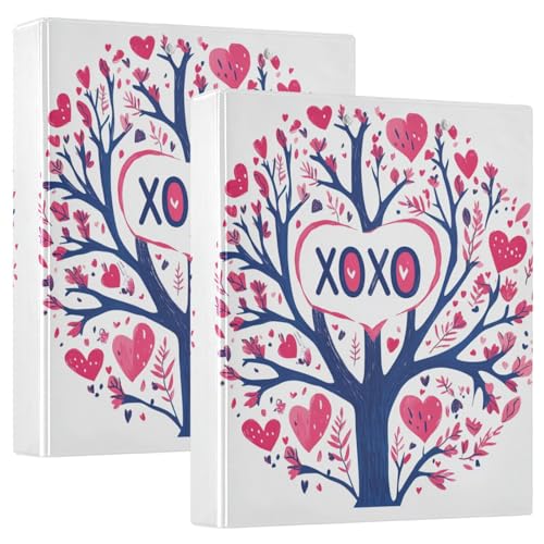 XOXO Notizbuch, mit runden Ringen, 3,5 cm, mit Klemmbrett, 1/2 Stück, für Studenten, Hardcover von GuoChe