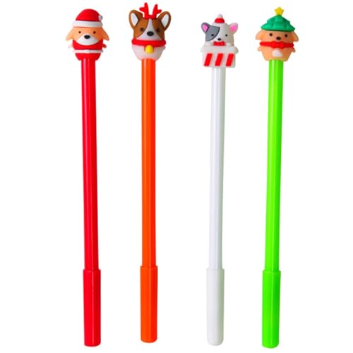 Kugelschreiber-Set mit Weihnachtsdekoration, Cartoon-Design, Kawaii-Schreibkugelschreiber, Set für Schule, Weihnachten (12) von Guochenxi168