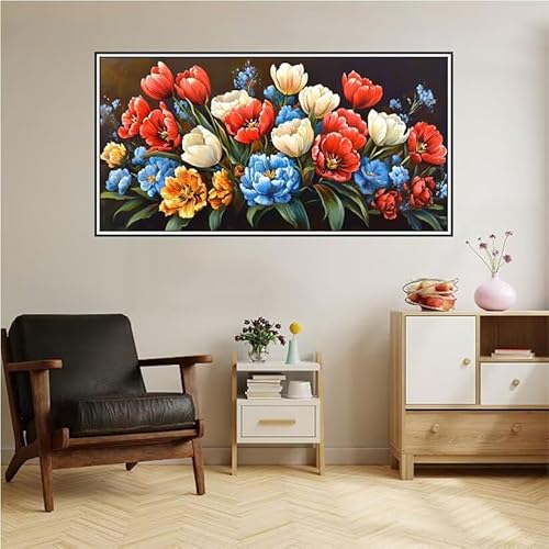 Abstrakt Malen Nach Zahlen Groß 160X80cm Malen Nach Zahlen Erwachsene Blume Malen Nach Zahlen Kinder, Knitterfreie Leinwand, Pinsels Und Acrylfarbe Diy Handgemalt Kit, Geschenke für Männer-z164 von Guofuos