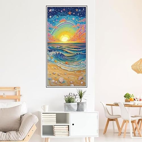 Abstrakt Malen Nach Zahlen Groß 160X80cm Malen Nach Zahlen Erwachsene Strand Malen Nach Zahlen Kinder, Knitterfreie Leinwand, Pinsels Und Acrylfarbe Diy Handgemalt Kit, Geschenke für Männer-z1180 von Guofuos