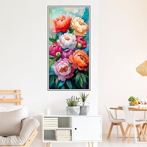 Blume Malen Nach Zahlen Groß 140X70cm Malen Nach Zahlen Erwachsene Farbe Malen Nach Zahlen Kinder, Knitterfreie Leinwand, Pinsels Und Acrylfarbe Diy Handgemalt öLgemäLde Kit, Geschenke für Männer-z940 von Guofuos