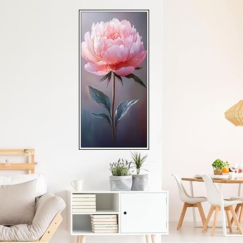 Blume Malen Nach Zahlen Groß 220X100cm Malen Nach Zahlen Erwachsene Rosa Malen Nach Zahlen Kinder, Knitterfreie Leinwand, Pinsels Und Acrylfarbe Diy Handgemalt öLgemäLde Kit, Geschenke für Männer-z494 von Guofuos