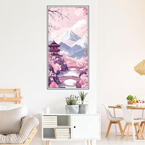 Guofuos Japan Malen Nach Zahlen Groß 160X80cm Malen Nach Zahlen Erwachsene Blume Malen Nach Zahlen Kinder, Knitterfreie Leinwand, Pinsels Und Acrylfarbe Diy Handgemalt Kit, Geschenke für Männer-z1039 von Guofuos