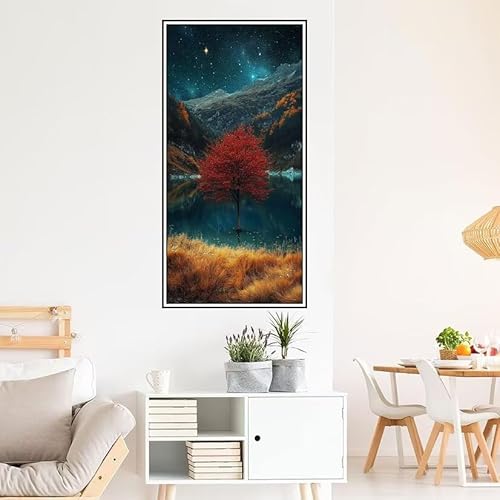 Herbst Malen Nach Zahlen Groß 220X100cm Malen Nach Zahlen Erwachsene Landschaft Malen Nach Zahlen Kinder, Knitterfreie Leinwand, Pinsels Und Acrylfarbe Diy Handgemalt Kit, Geschenke für Männer-z1239 von Guofuos