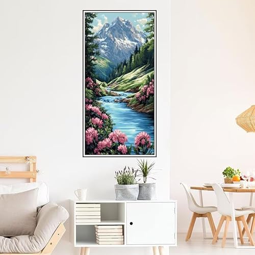 Landschaft Malen Nach Zahlen 90X45cm Malen Nach Zahlen Erwachsene Blume Malen Nach Zahlen Kinder, Knitterfreie Leinwand, Pinsels Und Acrylfarbe Diy Handgemalt öLgemäLde Kit, Geschenke für Männer-z995 von Guofuos